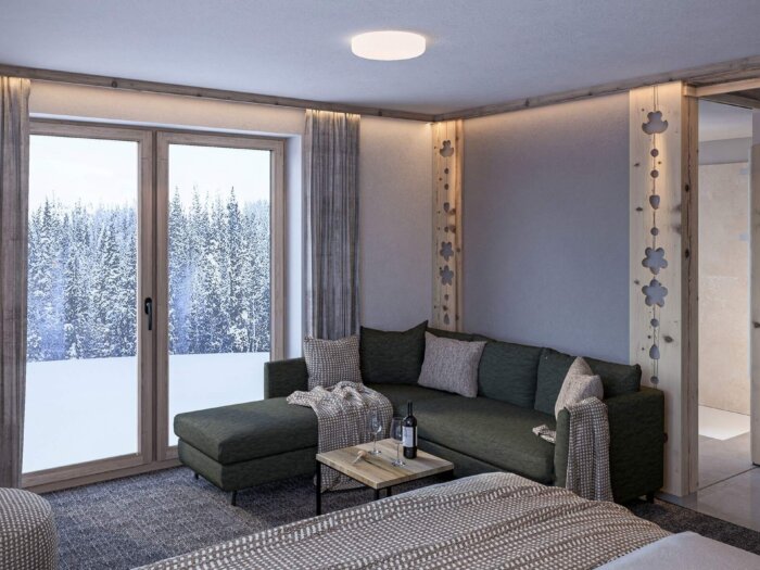 Famlienzimmer Loewenzahn Wohnraum