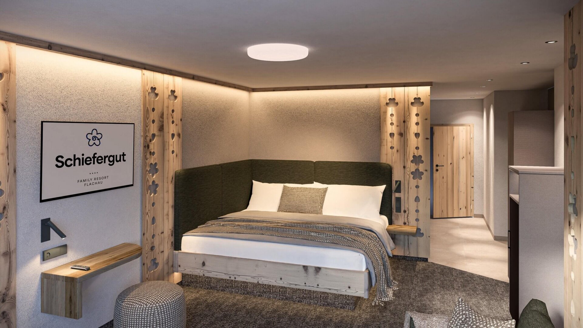 Schlafbereich Suite Schiefergut Family Resort